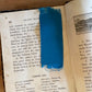 Antique early fabric covered school book