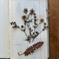 Vintage journal with dried flowers