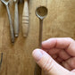 Antique primitive wooden salt spoon