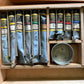 Vintage art supply box | paint & paint palette
