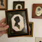 Vintage hand painted silhouette