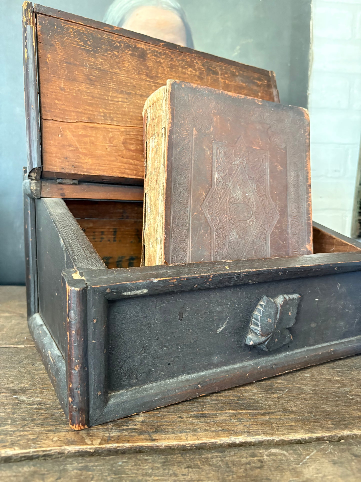 Antique bible & bible box
