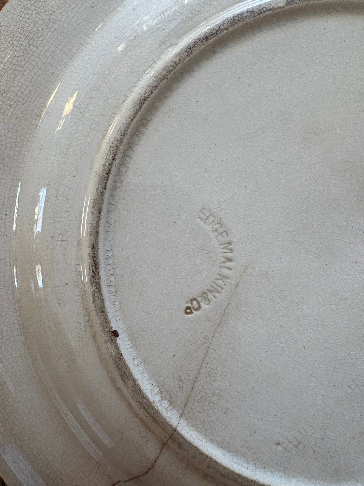 Antique ironstone plate