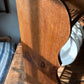 Vintage wooden wall plate rack with scallop detail