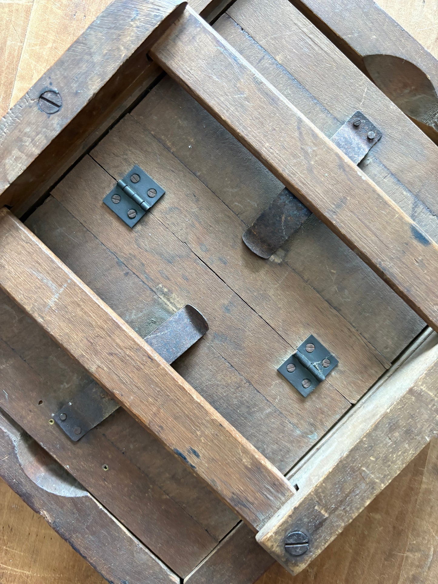 Antique wooden flower press