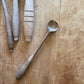Antique primitive wooden salt spoon