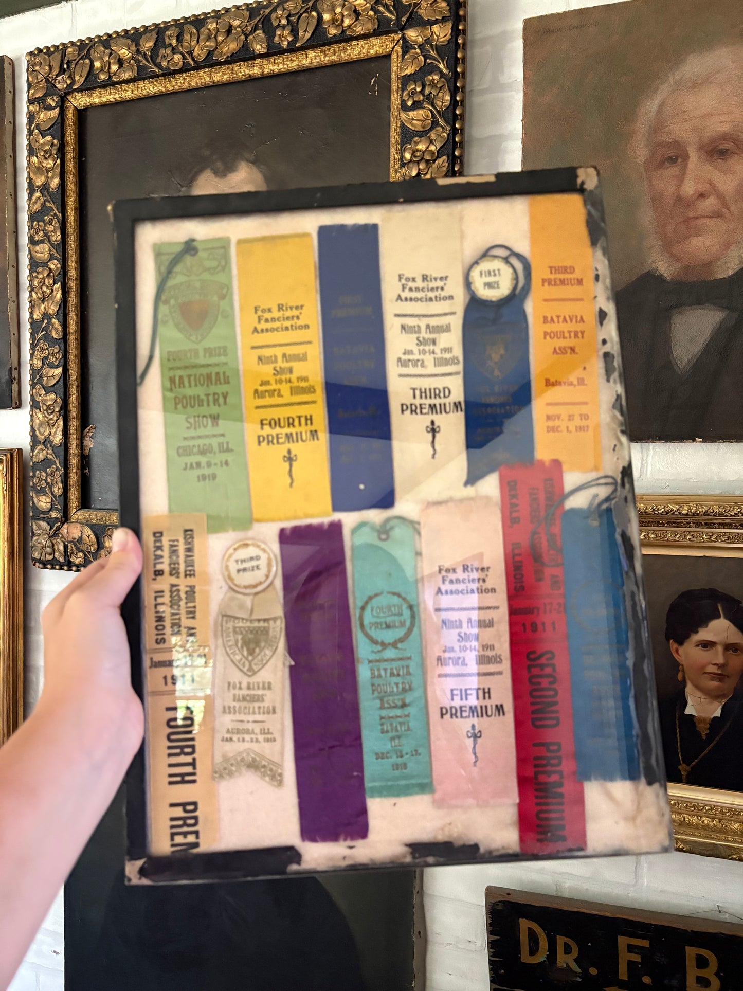 Antique fair poultry ribbons early 1900s