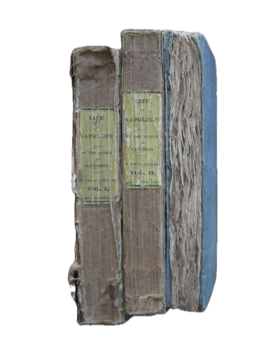 RARE First American Edition of the Life of Napoleon Buonaparte: Emperor of the French, by Sir Walter Scott paperback book set