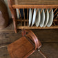 Antique wooden bread slicer with bread knife