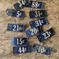 Vintage double sided cardboard price tags | general store