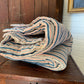 Rare Antique red & blue ticking mattress | wool filled