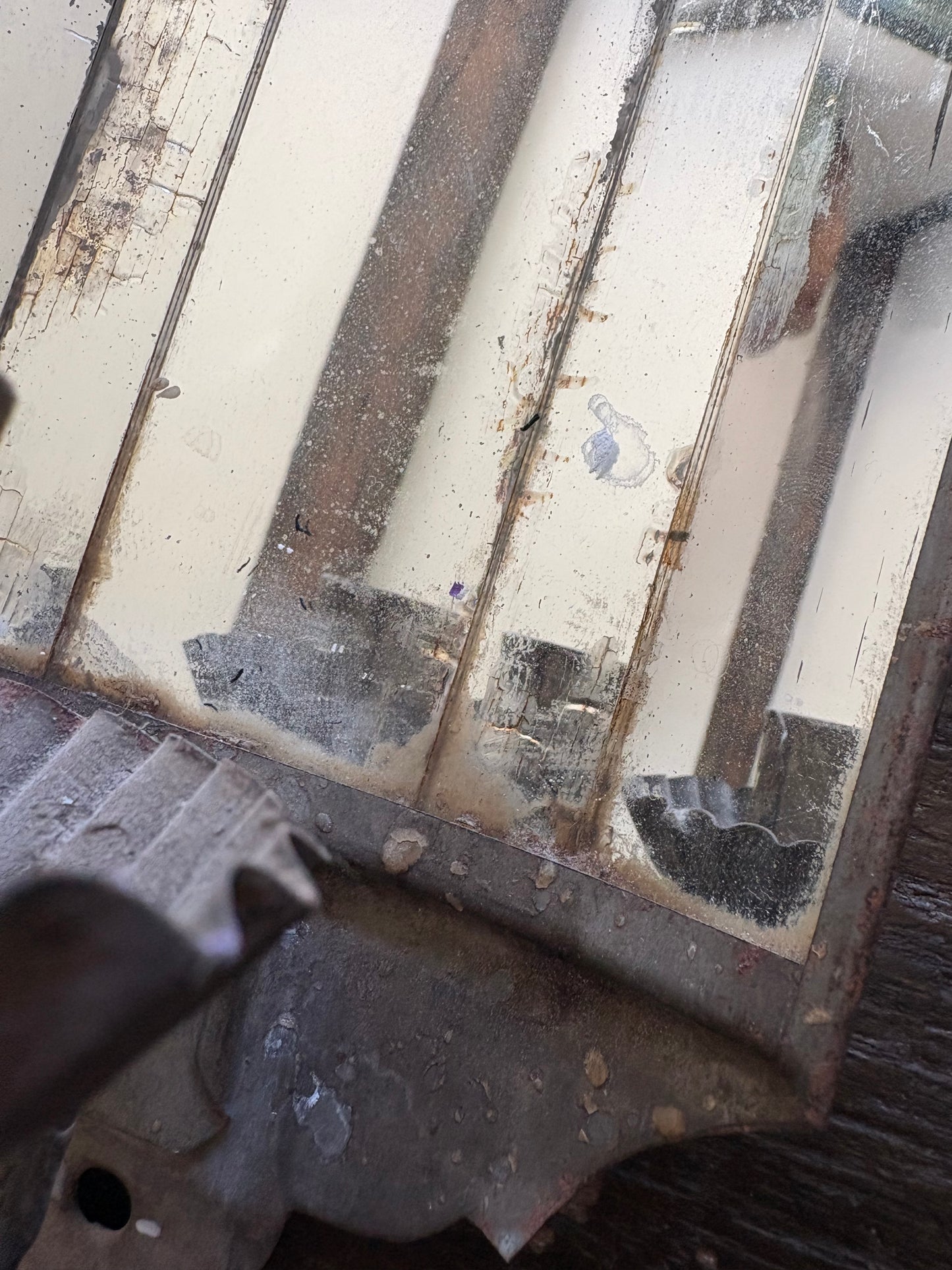 Antique mirrored candle sconce