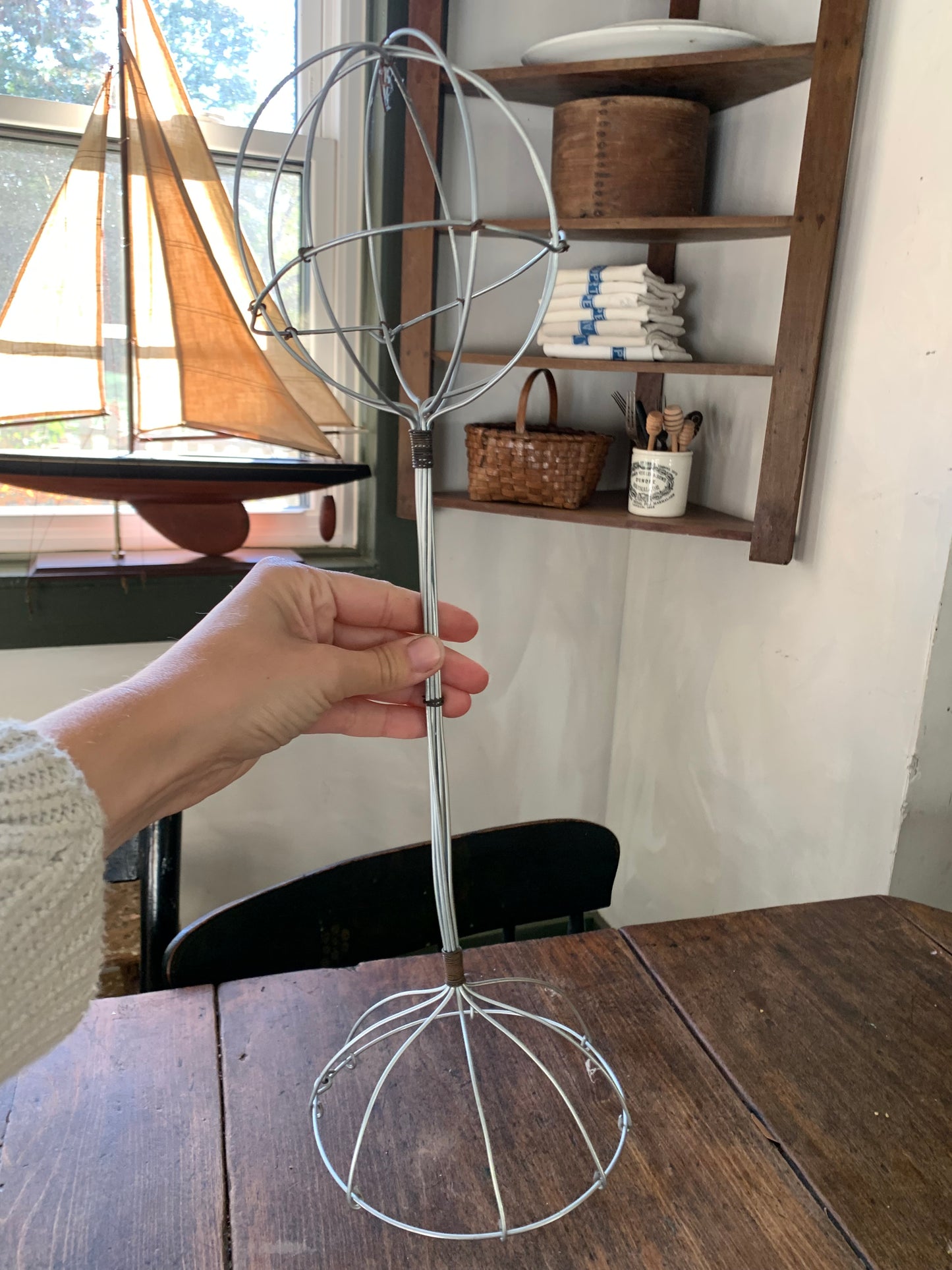 Vintage wire hat stand