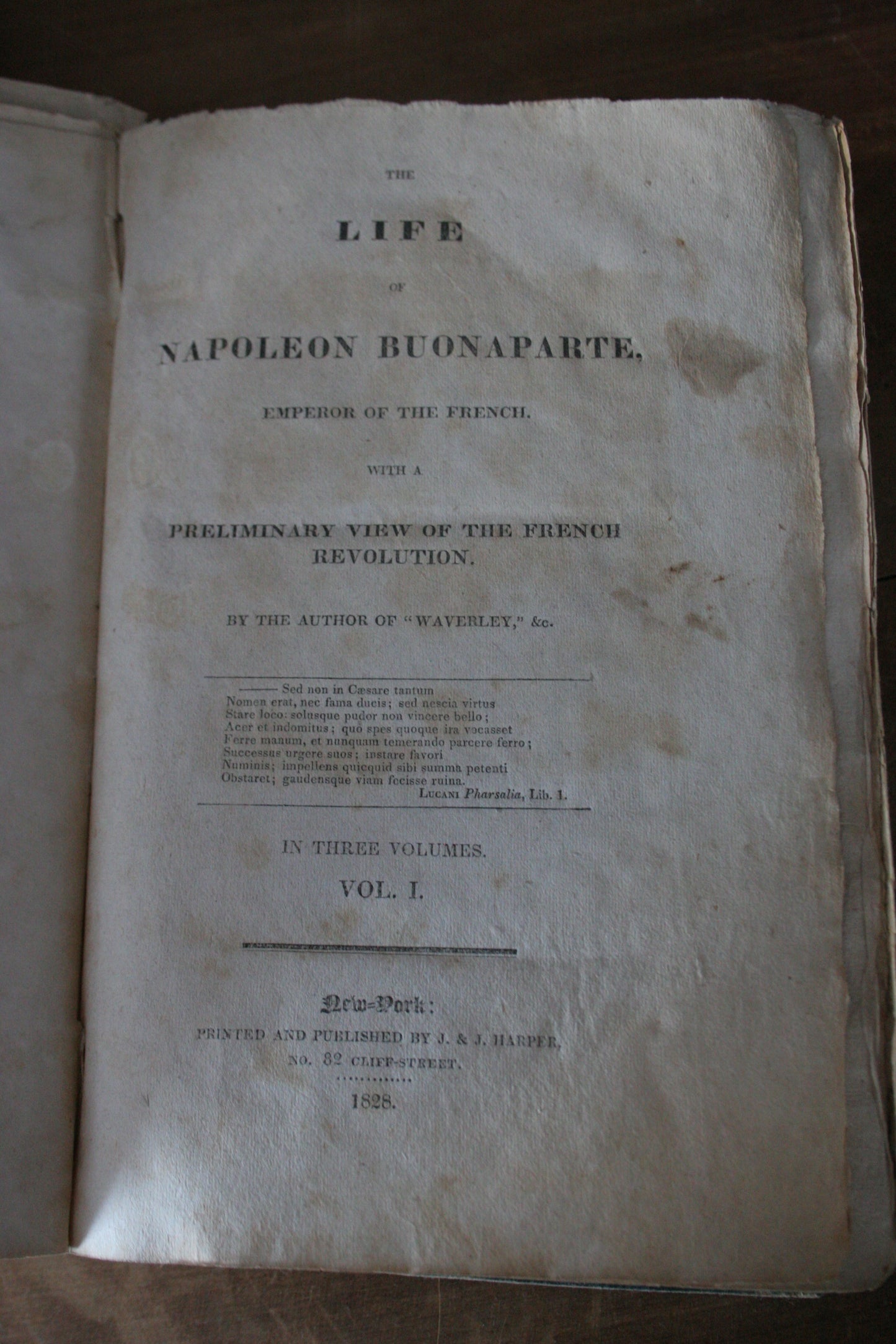 RARE First American Edition of the Life of Napoleon Buonaparte: Emperor of the French, by Sir Walter Scott paperback book set