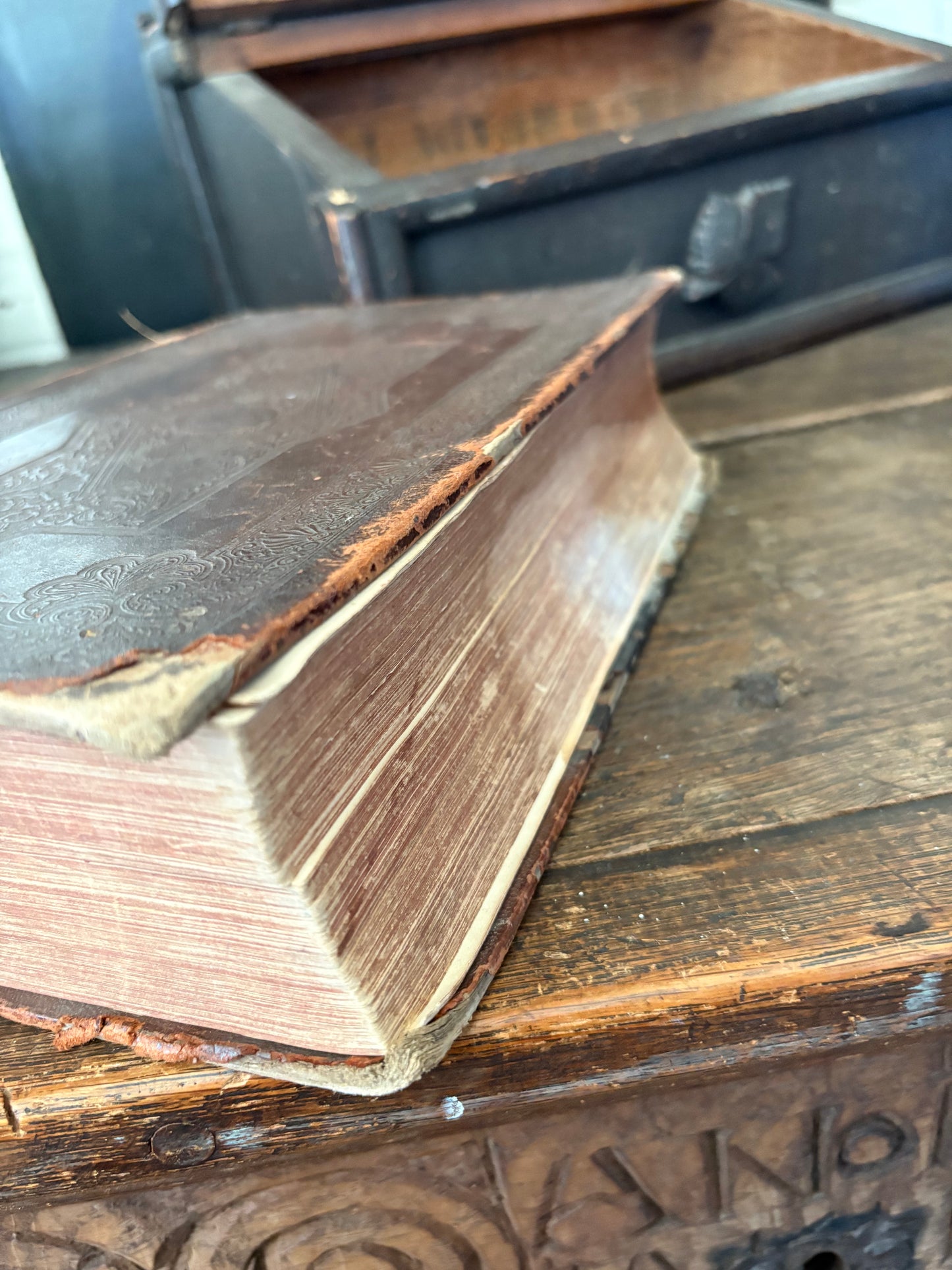Antique bible & bible box