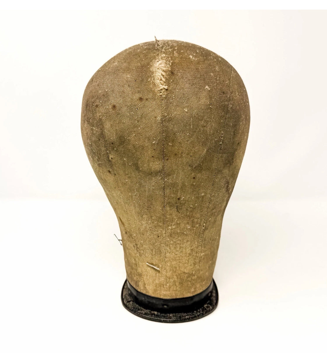 Antique canvas mannequin head form