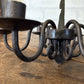Antique wrought iron candle chandelier