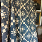 Early Antique star pattern quilt | indigo blue