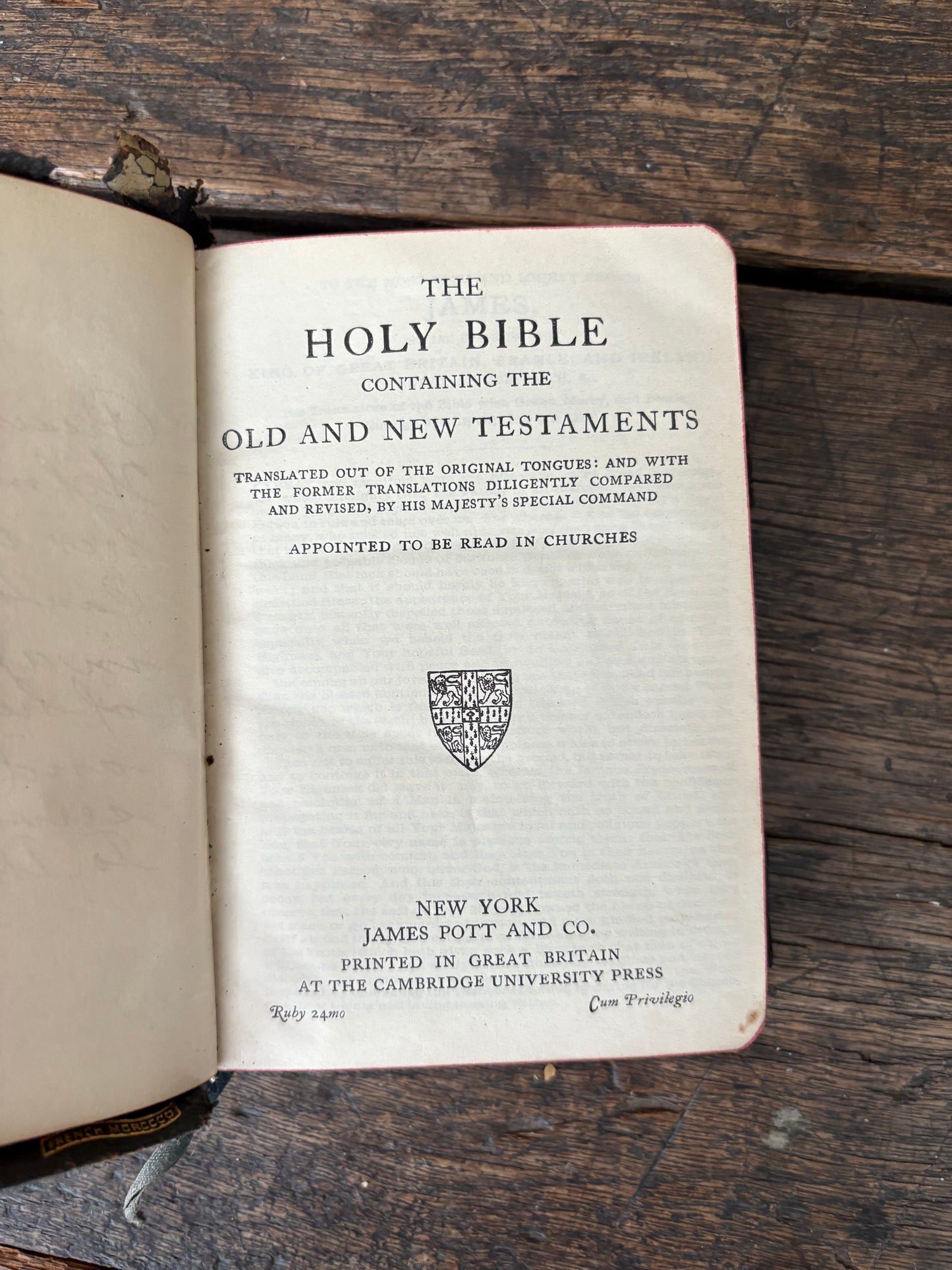 Antique 1920 leather bible