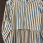 Antique primitive dress apron | blue stripe ticking