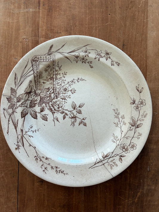 Antique ironstone plate