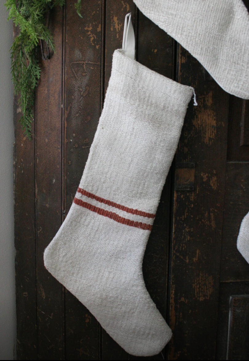 Antique Turkish rug handmade Christmas stockings