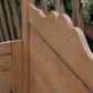 Antique English knotty pine sleigh bed | Twin