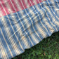Vintage ticking stripe feather mattress