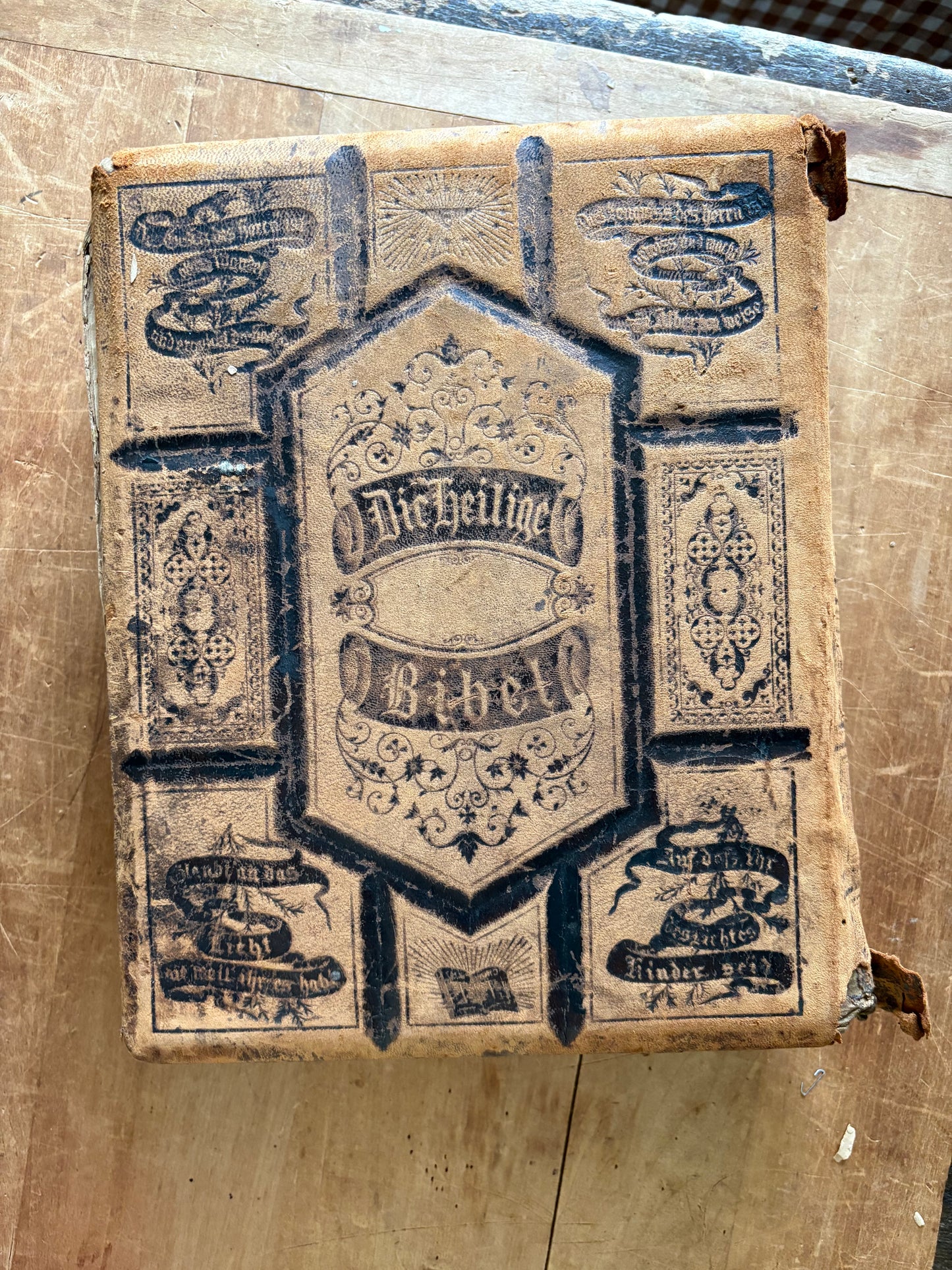 antique German family Bible