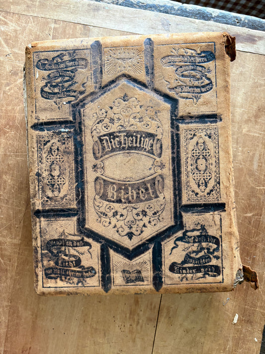 antique German family Bible