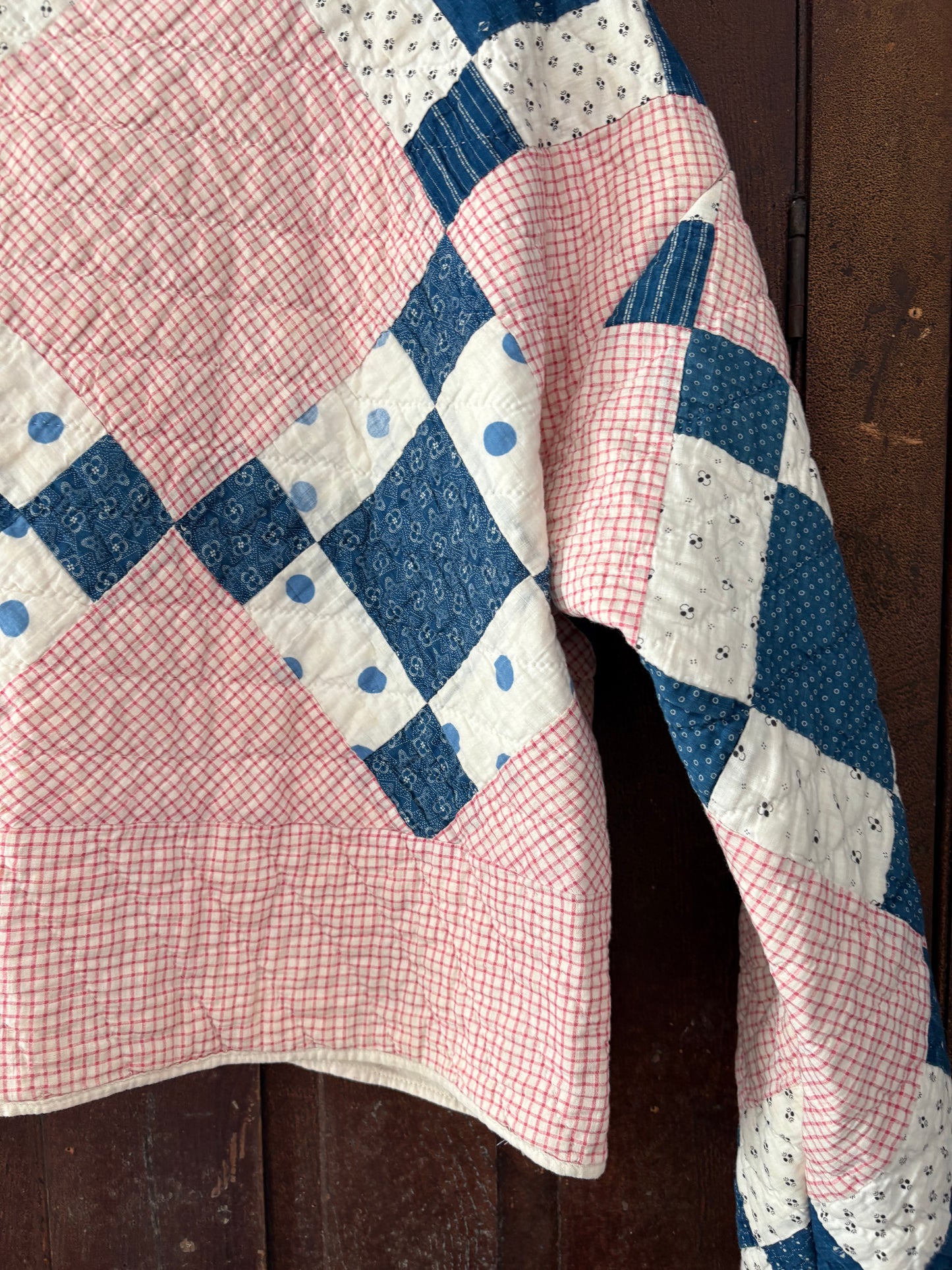 Vintage handmade quilt crewneck