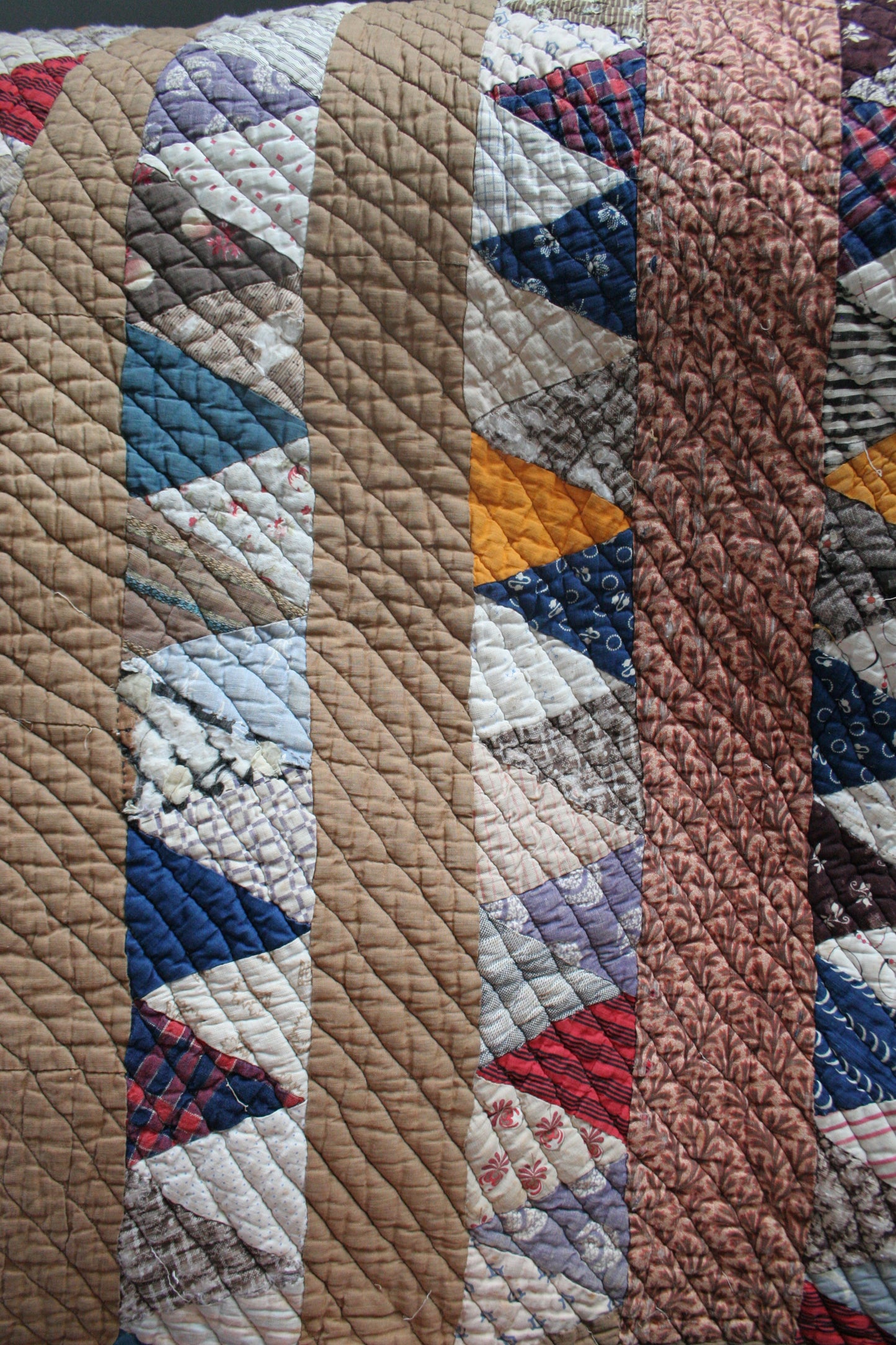 Antique early flying geese quilt