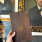 Antique wooden art box with supplies