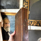 Antique wooden art box with supplies