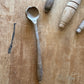 Antique primitive chunky wooden salt spoon