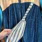 Antique victorian calico blue house dress