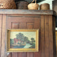 Antique oil painting on canvas | landscape cottage