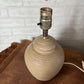 Vintage tan small pottery lamp