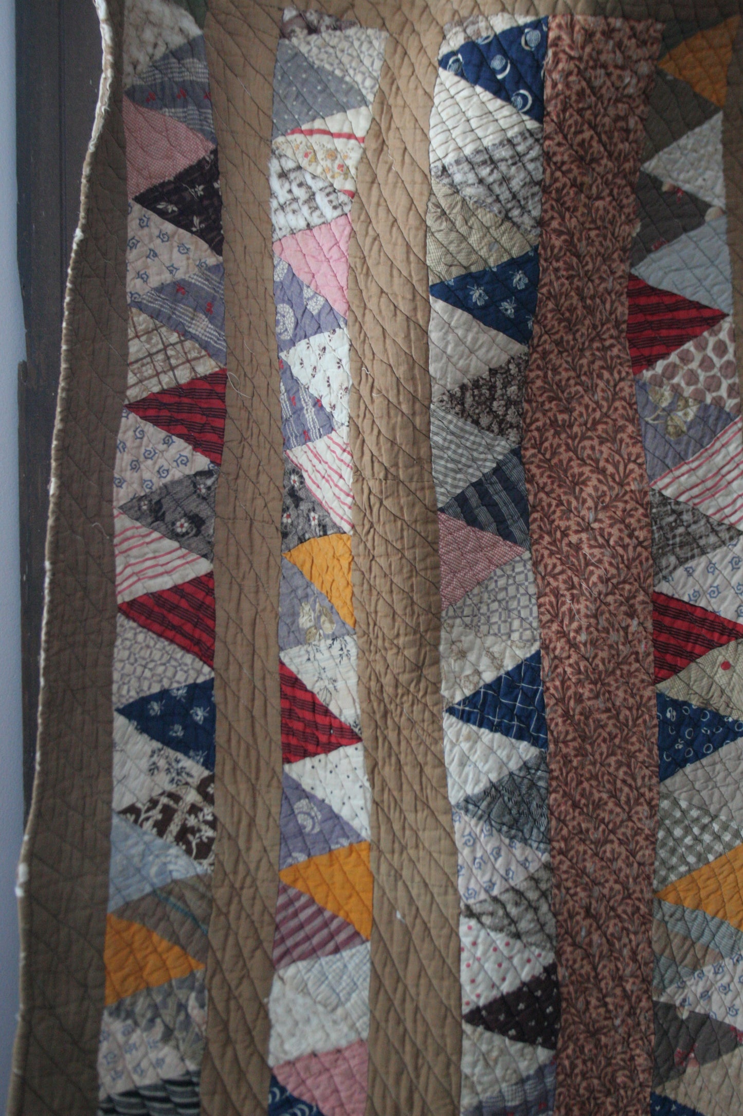 Antique early flying geese quilt