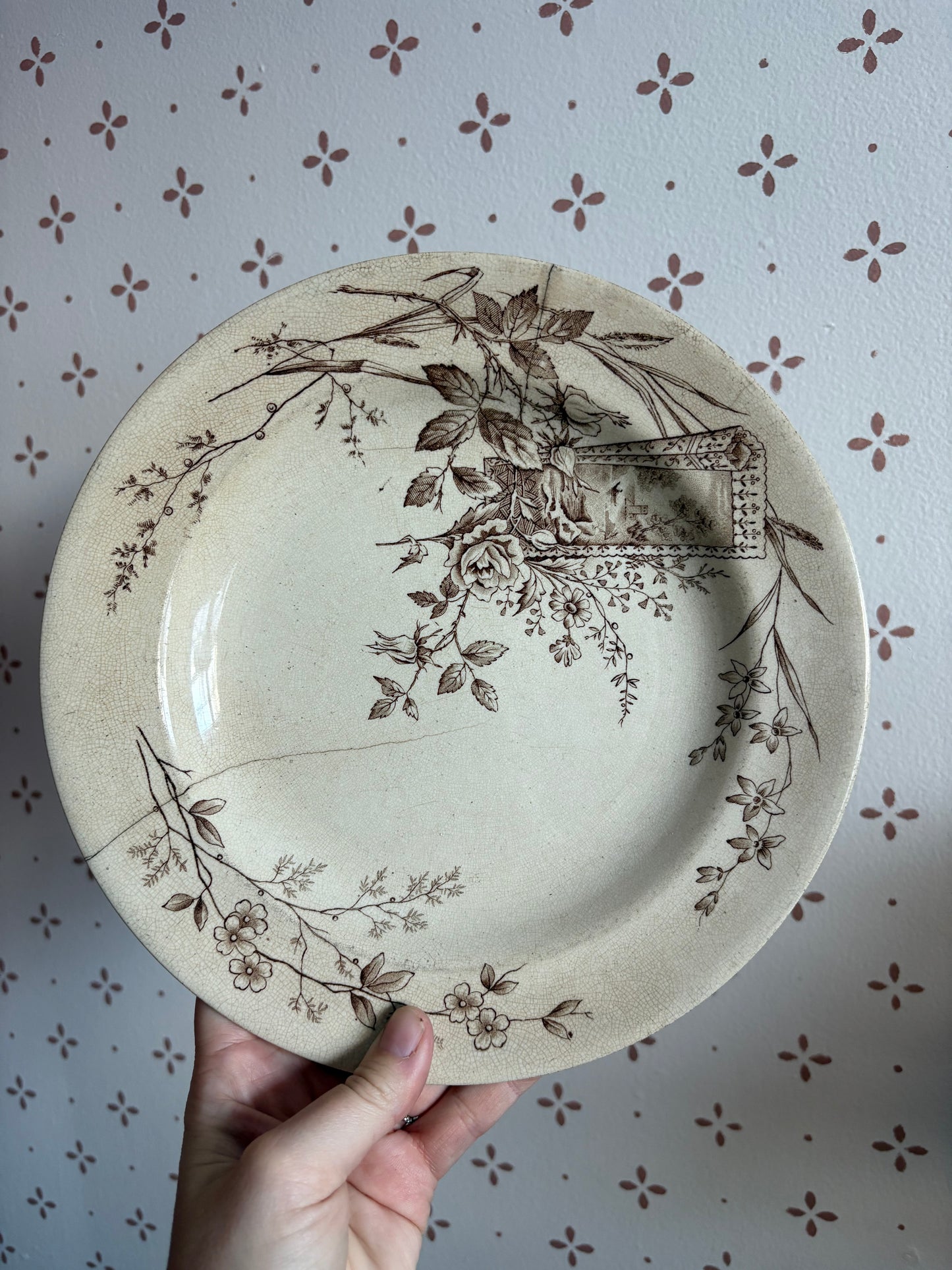 Antique ironstone plate