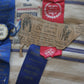 Antique fair poultry ribbons & metal cow