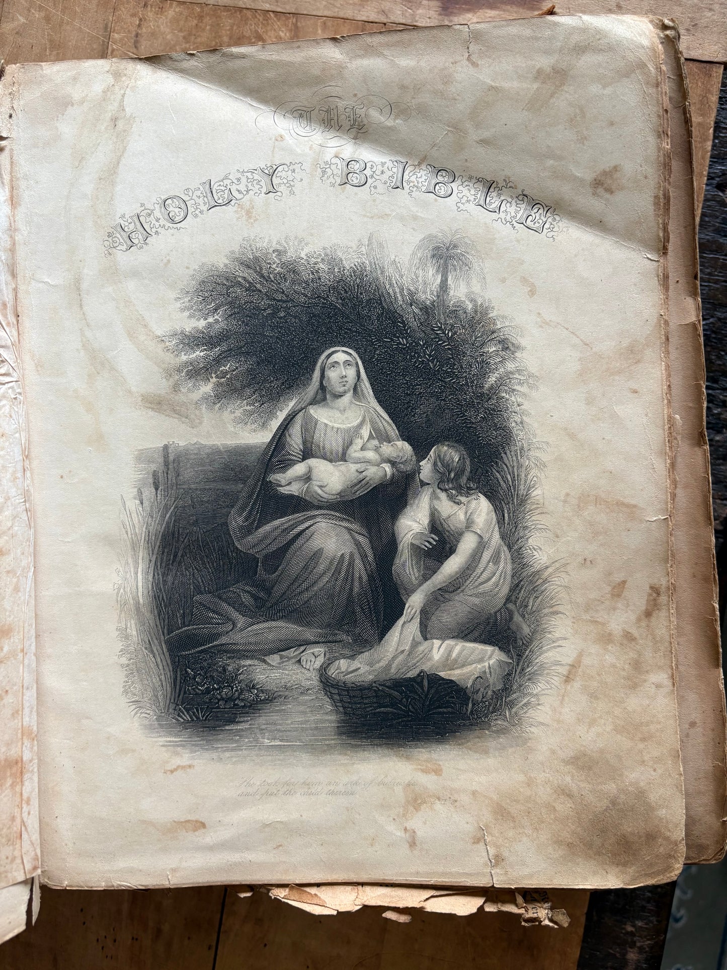 antique German family Bible