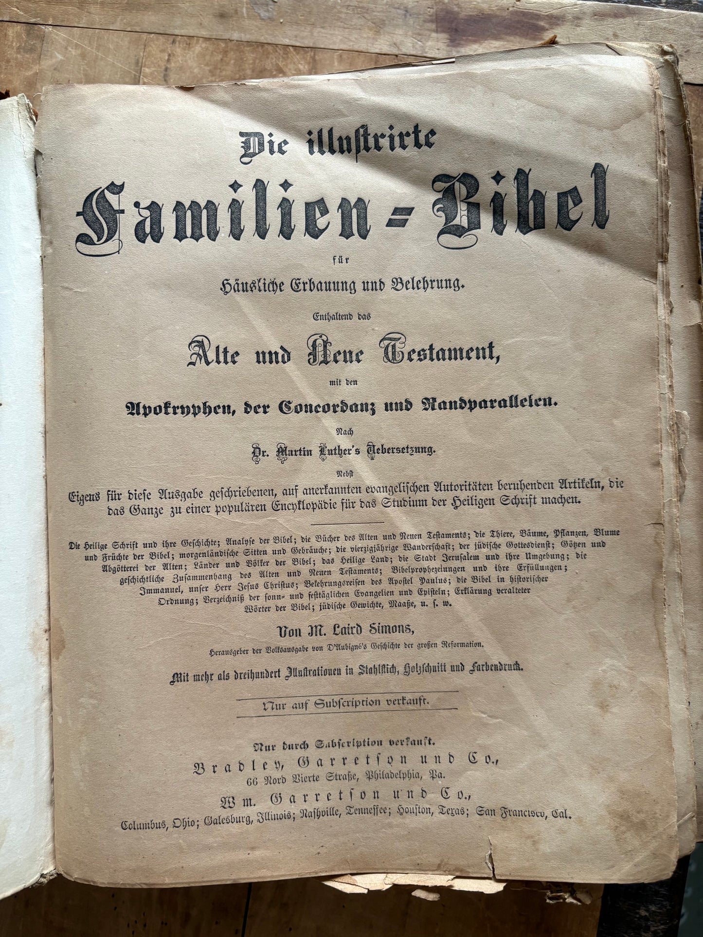 antique German family Bible