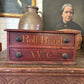 Antique A.W. Co “Roll Braid” Victorian spool drawer cabinet