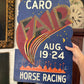 Vintage Fair cardboard poster | horse racing