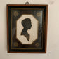 Vintage hand painted silhouette