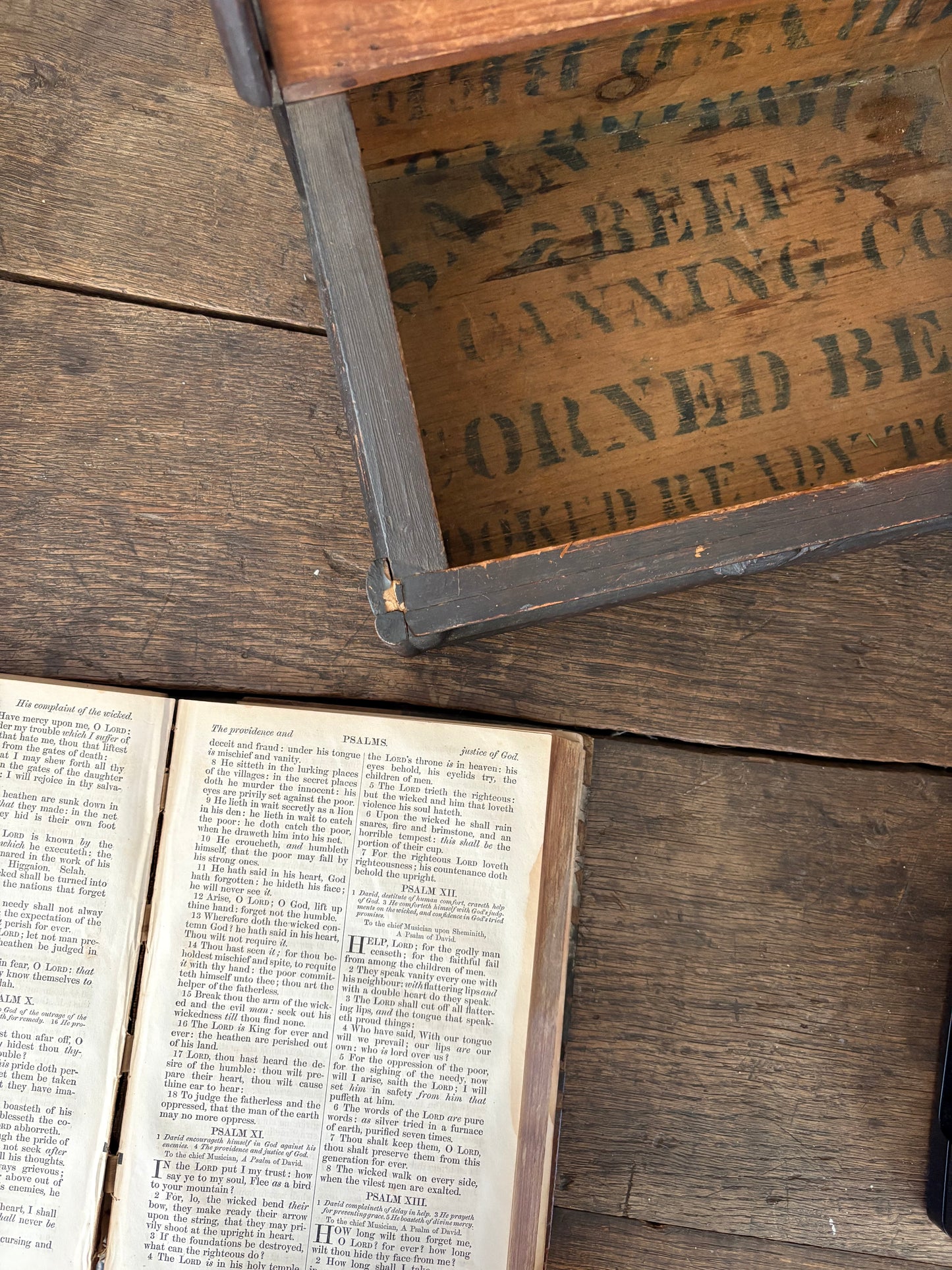 Antique bible & bible box