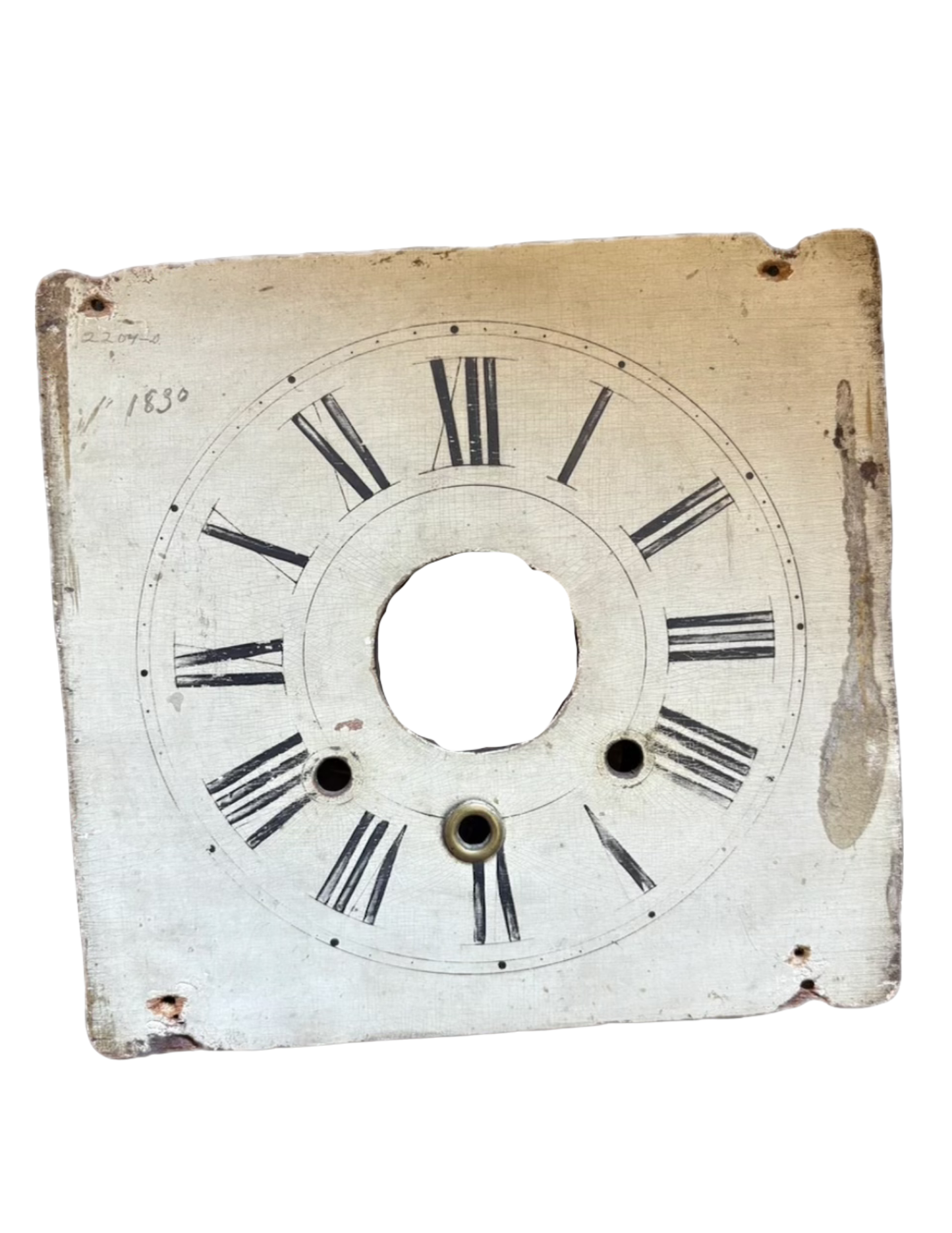 Early wooden clock face