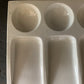 Vintage white stoneware artist paint pallet