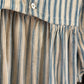 Antique primitive dress apron | blue stripe ticking